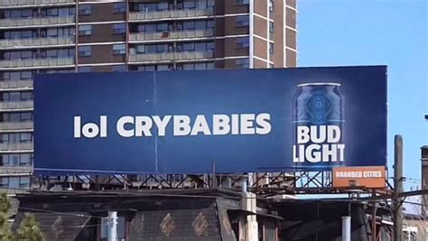 bud light lol crybabies billboard|Bud Light crybabies billboard is fake 